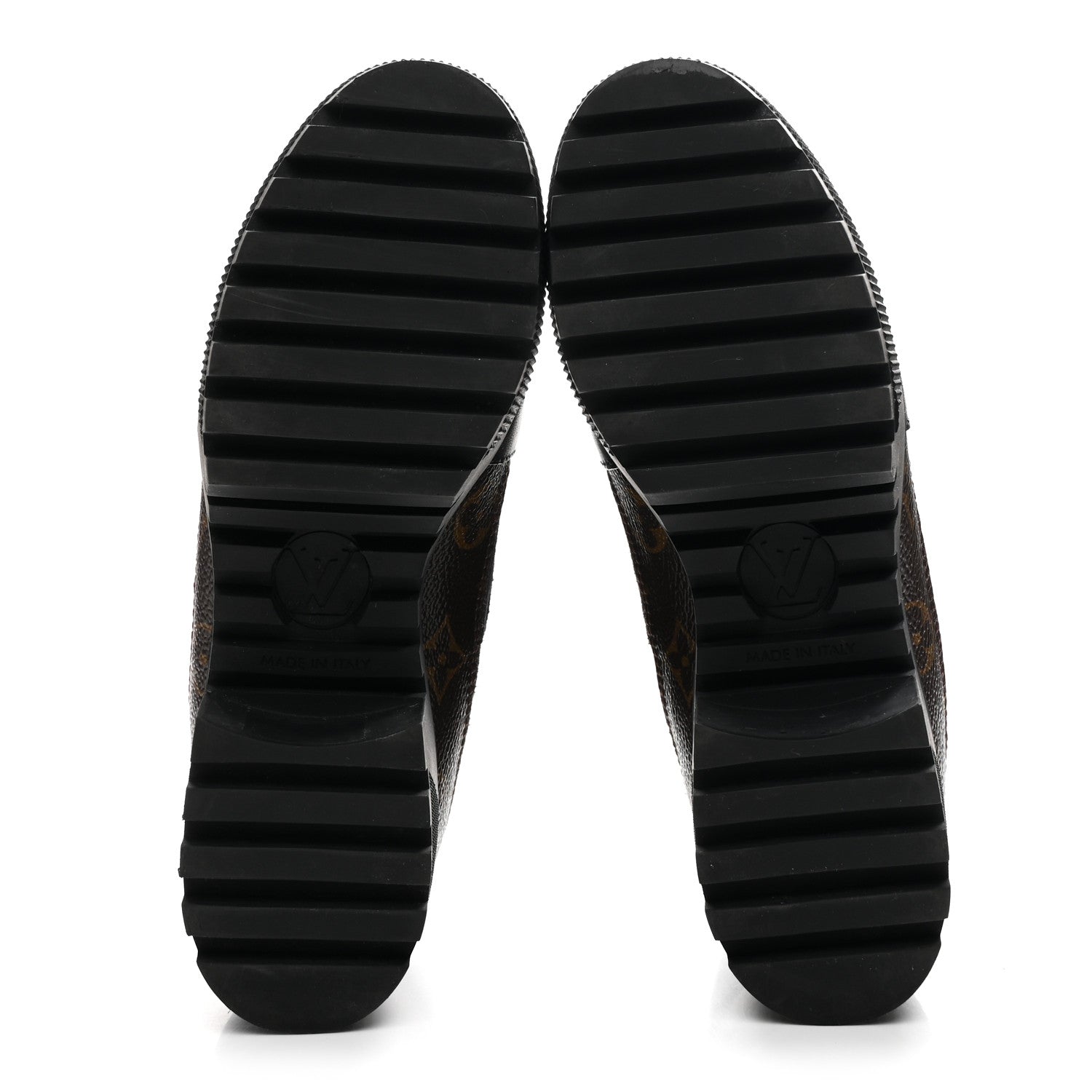 Suede Calfskin Monogram Laureate Platform Desert Boots 36 Black
