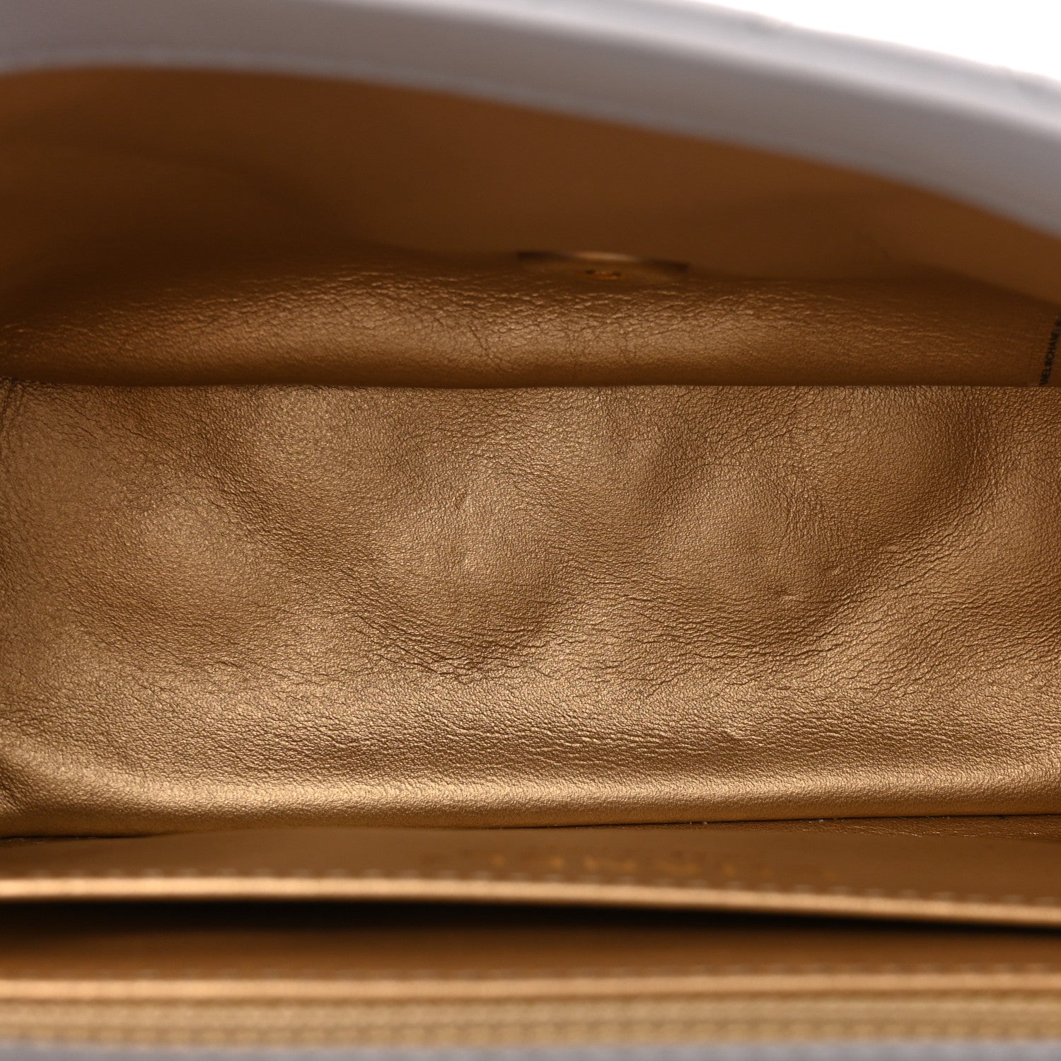 Lambskin Quilted Mini Pearl Crush Flap Light Grey