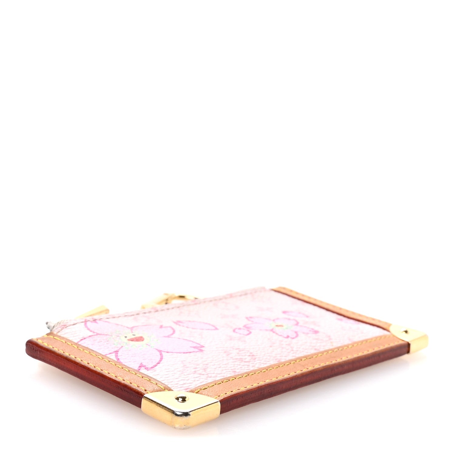 Monogram Cherry Blossom Key Pouch Pink
