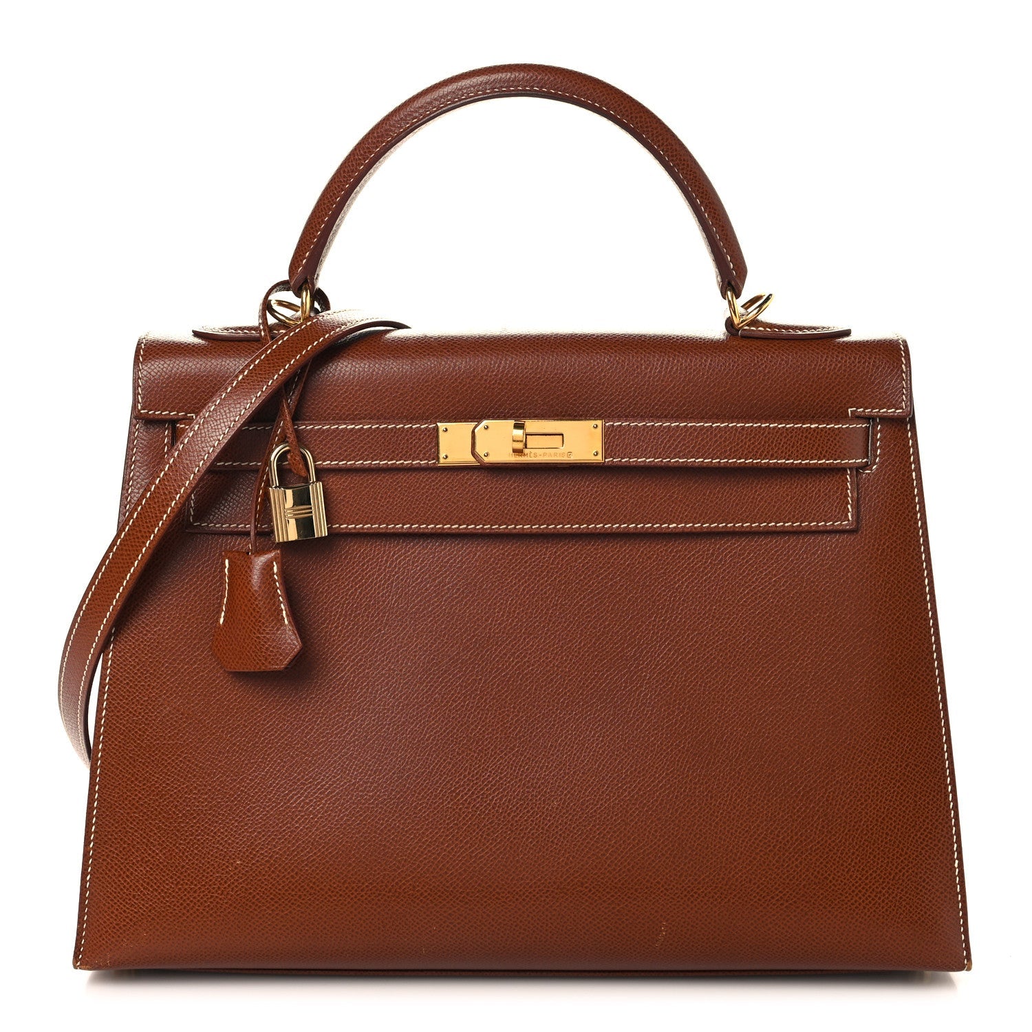 Veau Grain Lisse Kelly Sellier 32 Noisette