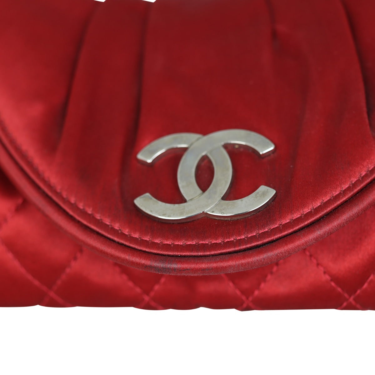 Chanel Satin Half Moon Clutch