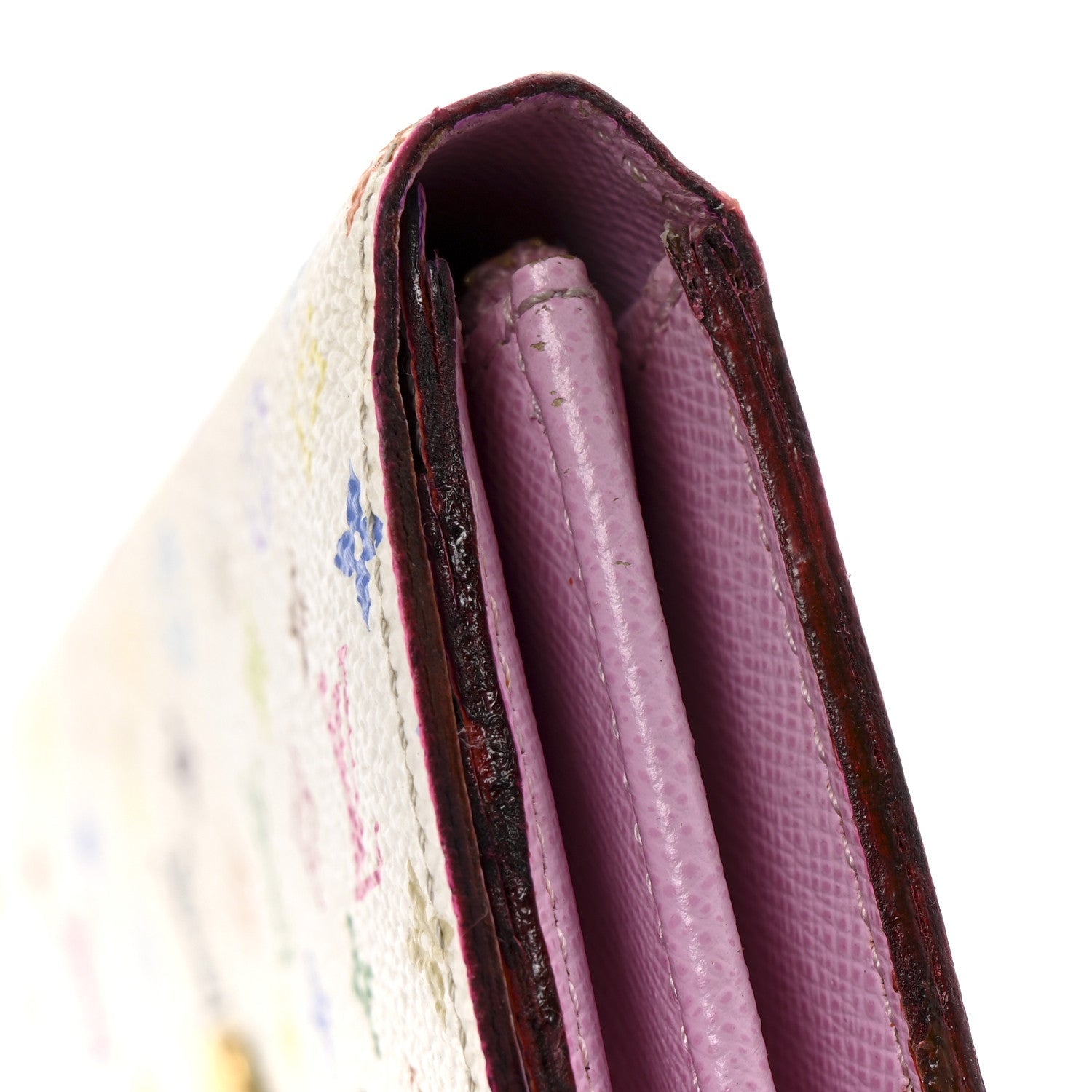 Monogram Multicolor Sarah Wallet White Litchi