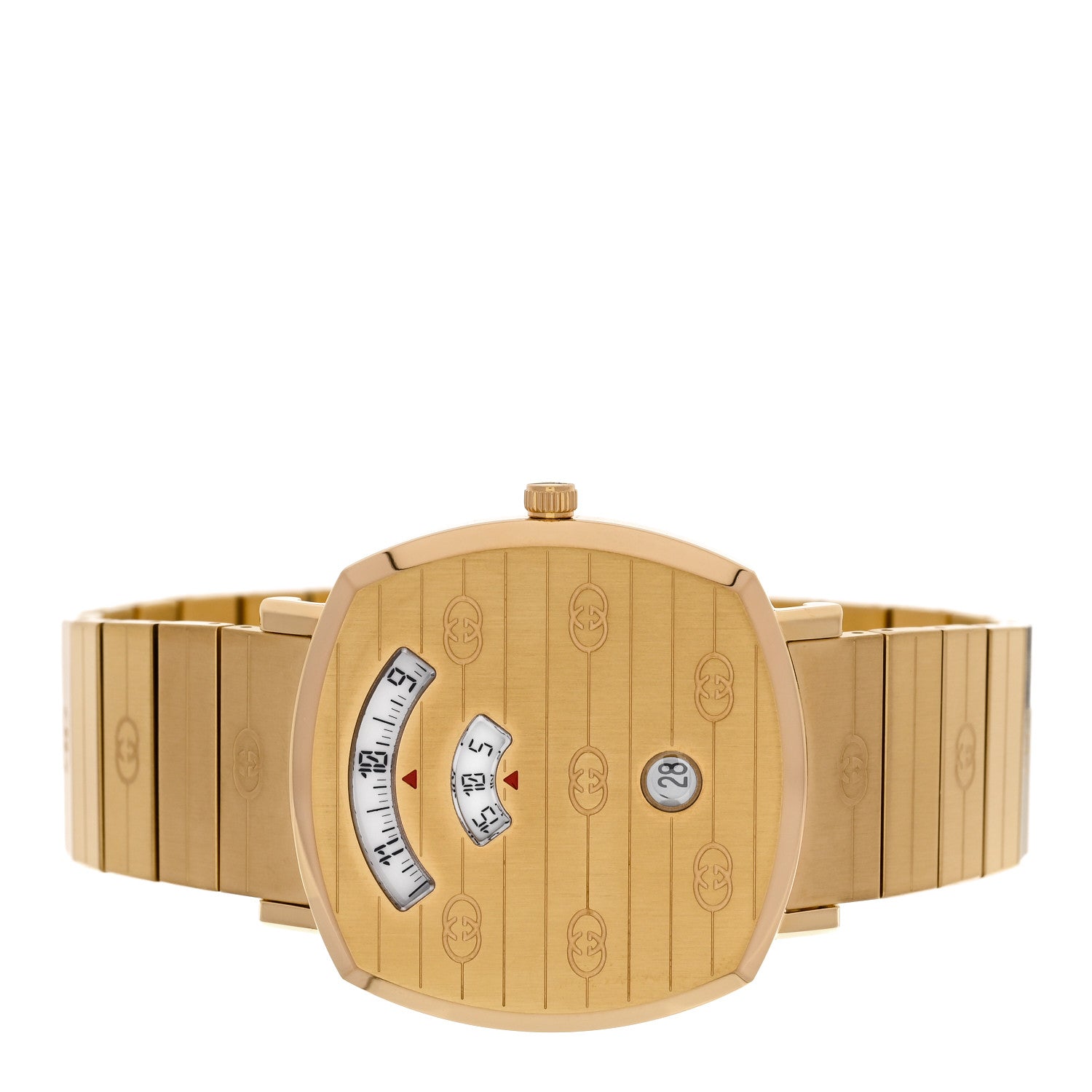 Stainless Steel 38mm Grip Quartz Watch Gold
