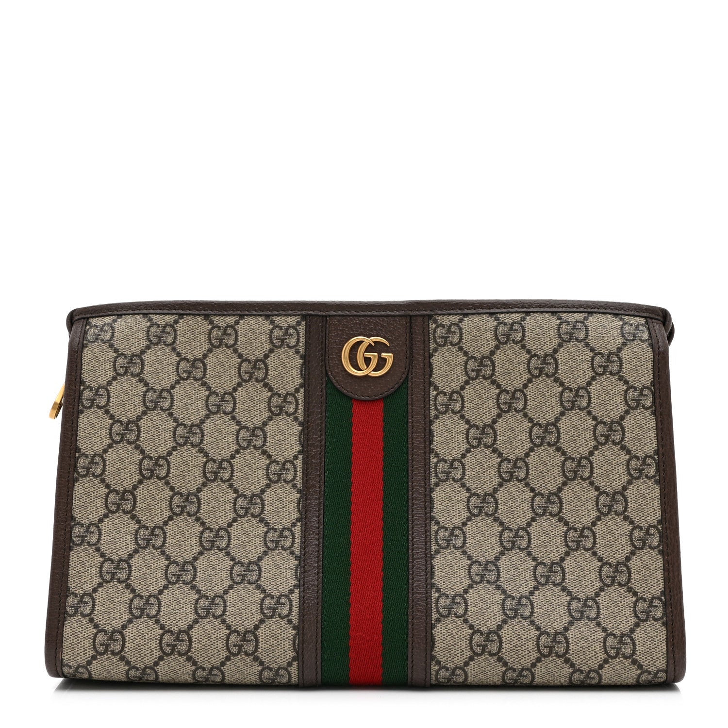 GG Supreme Monogram Web Ophidia GG Toiletry Case Beige New Acero
