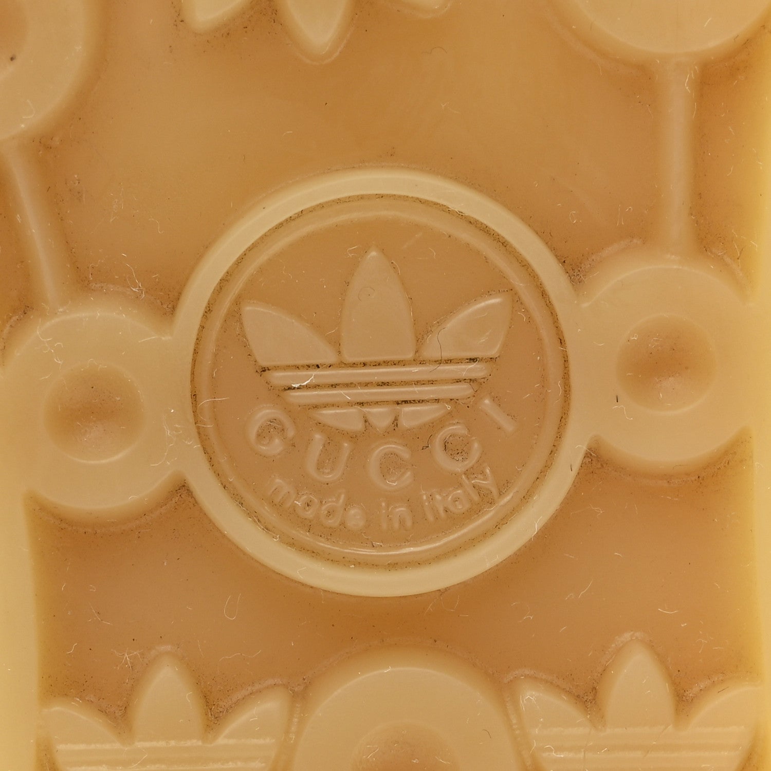 X ADIDAS GG Supreme Monogram Gazelle Wedge Sneakers 36.5 Beige Ebony Off White New Shamarock