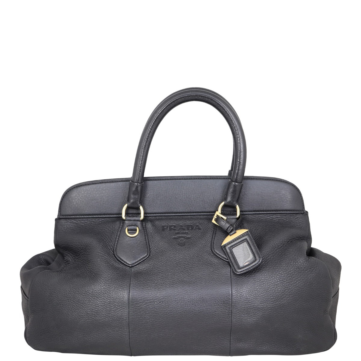Prada Vitello Daino Top Handle Bag