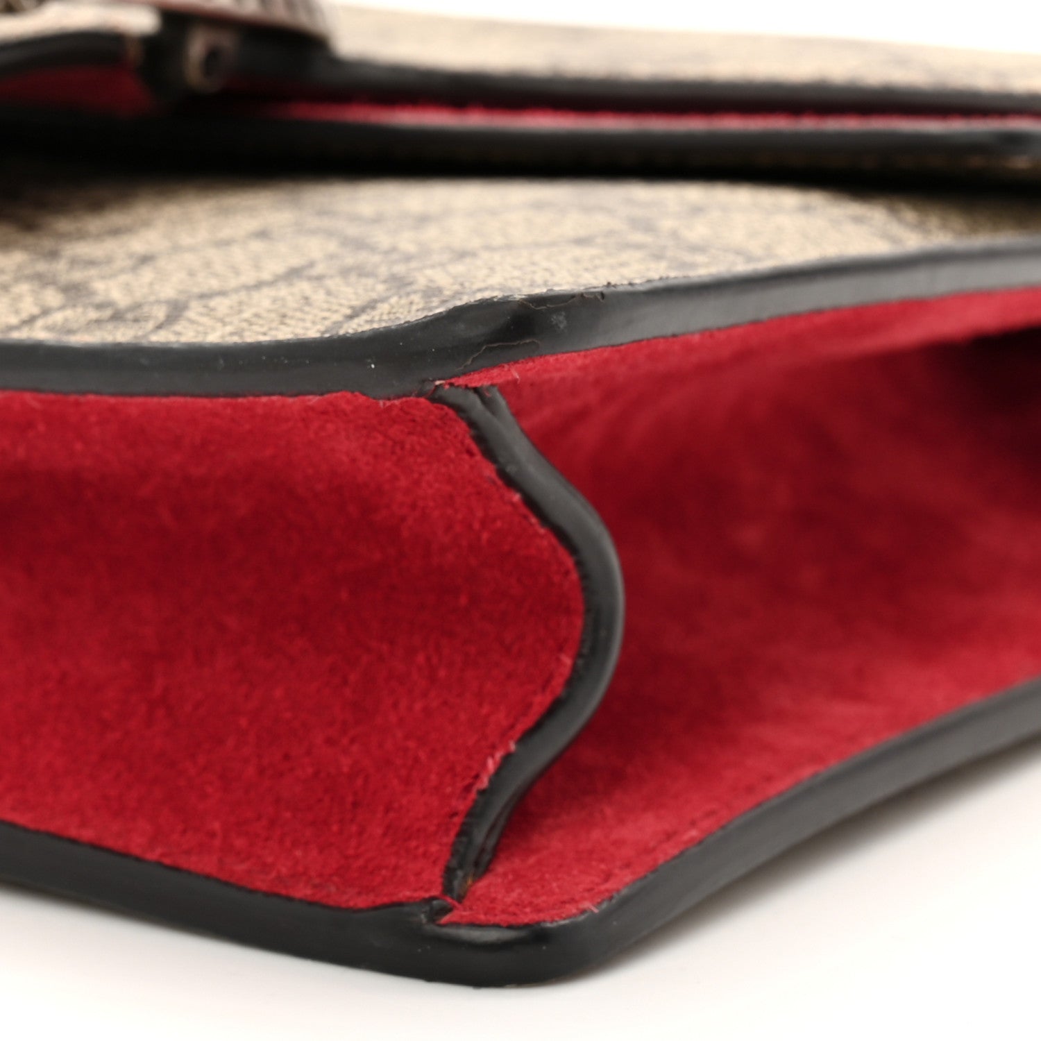 GG Supreme Monogram Mini Dionysus Shoulder Bag Hibiscus Red