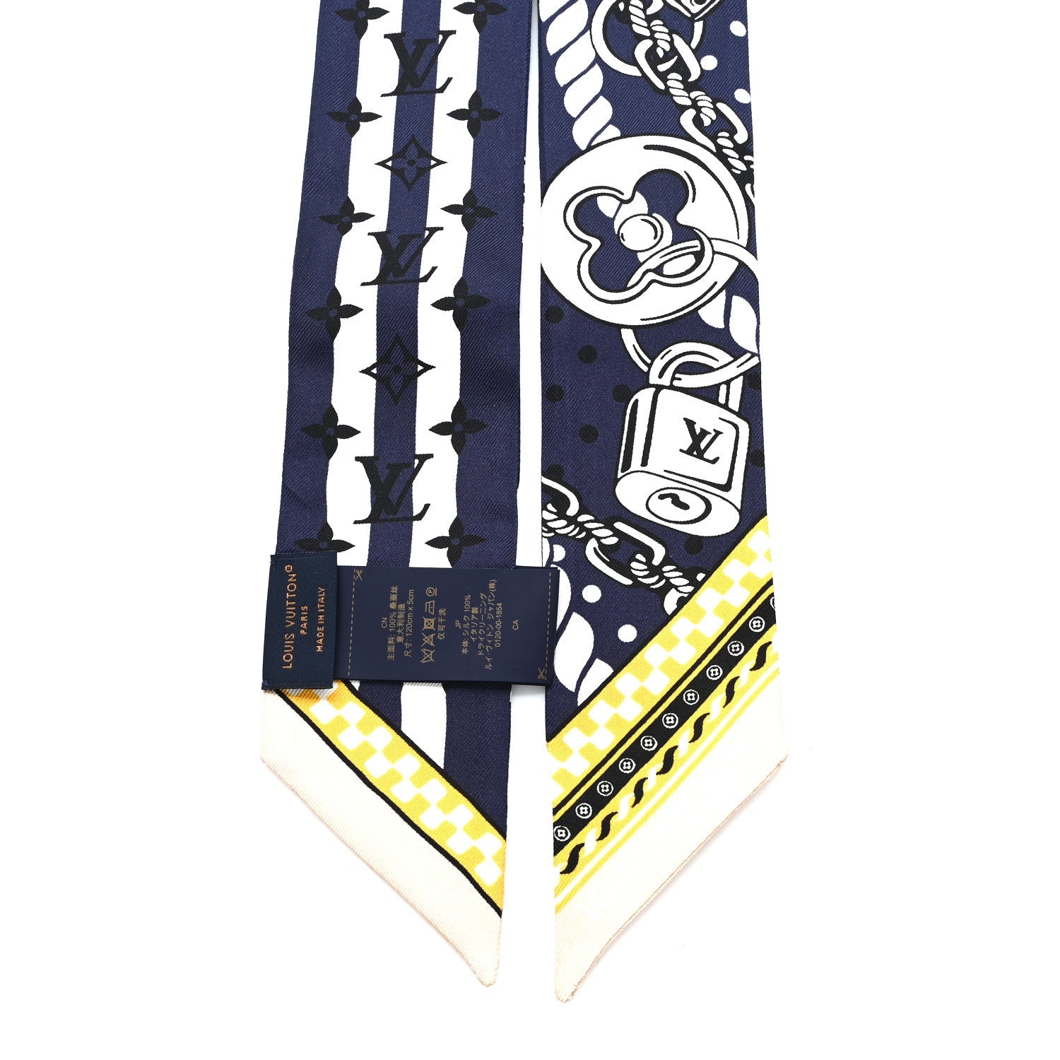 Silk Monogram Ocean Bandana BB Bandeau Blue