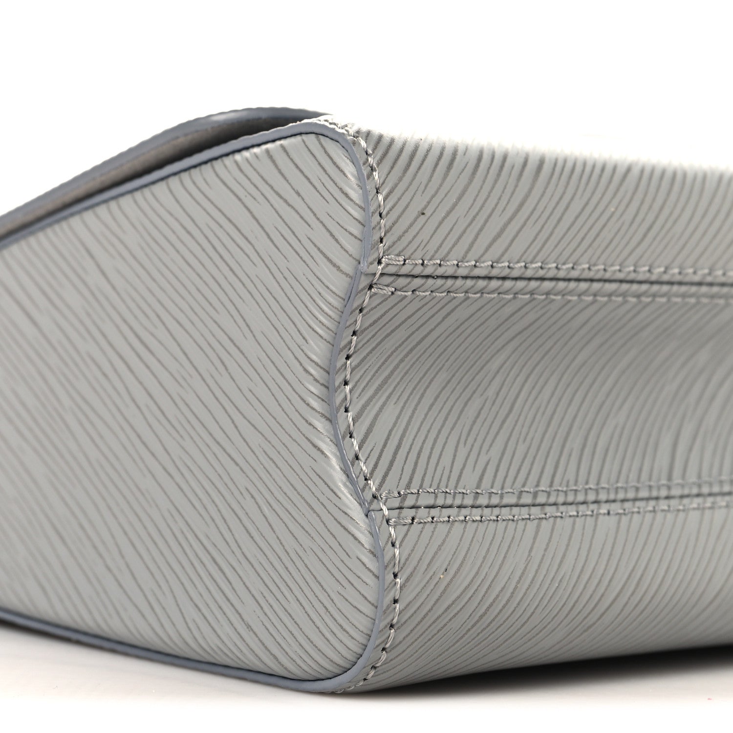 Epi Moonstone Twist Shoulder Bag MM Grey