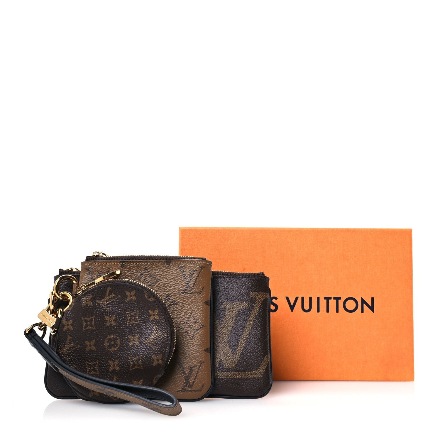 Reverse Monogram Giant Trio Pouch