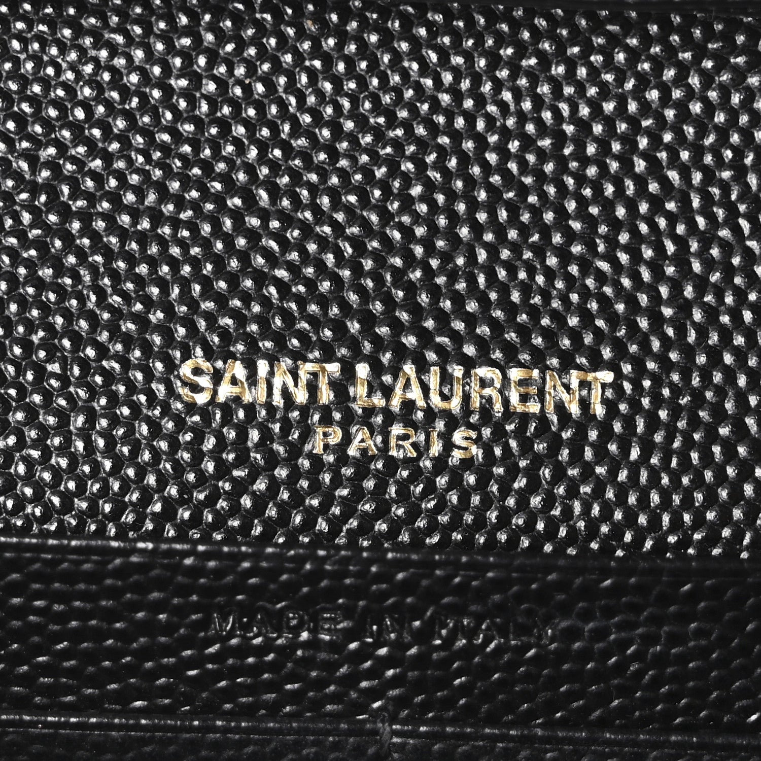Grain De Poudre Matelasse Chevron Monogram Chain Wallet Black
