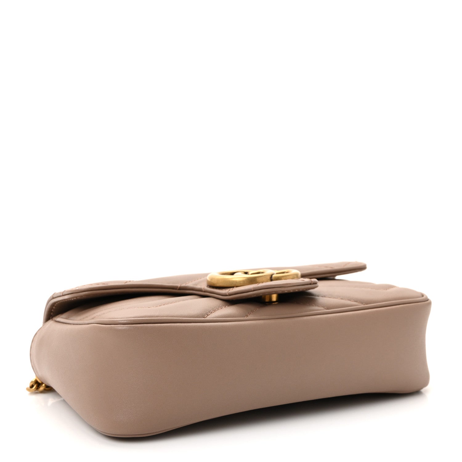 Calfskin Matelasse Super Mini GG Marmont Shoulder Bag Porcelain Rose