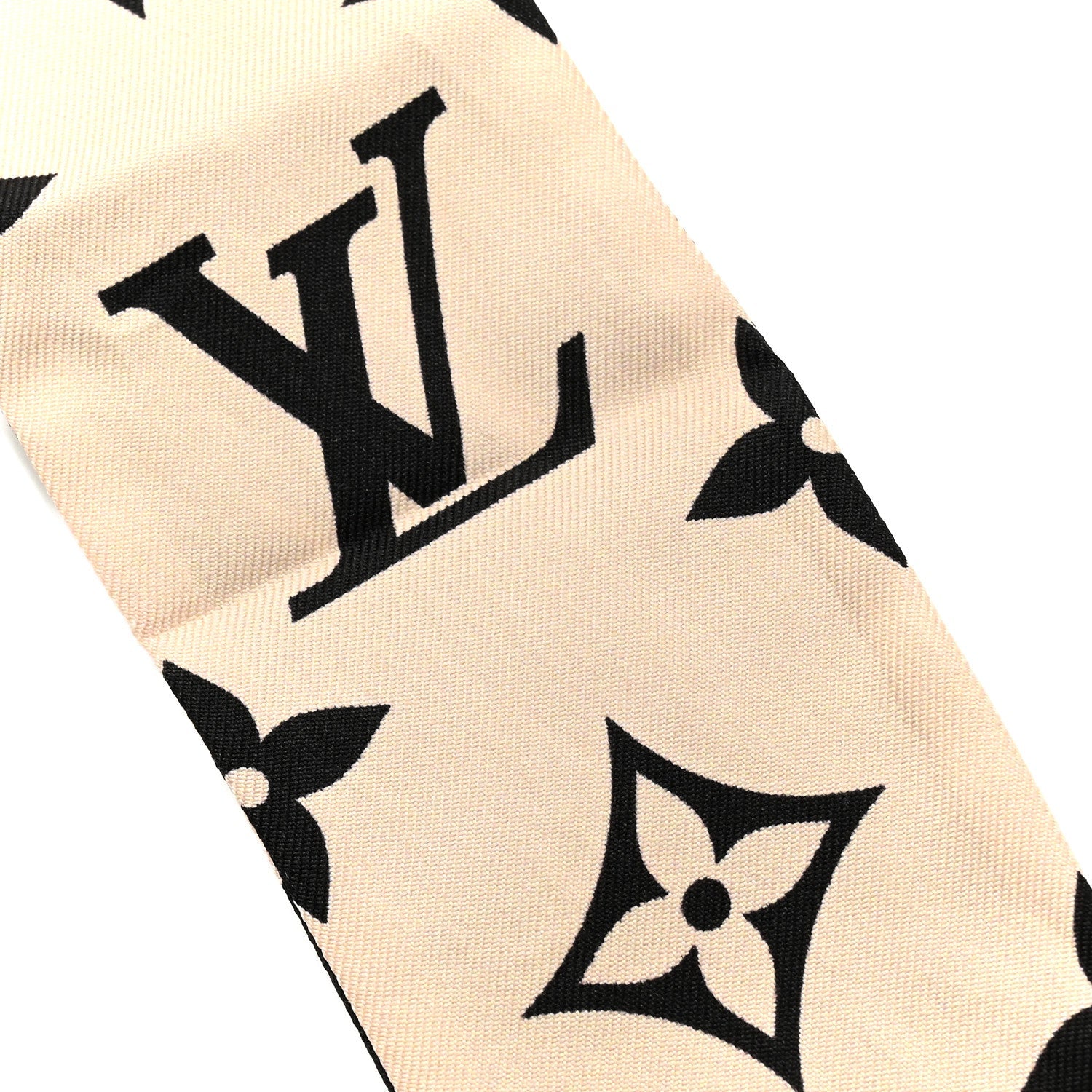 Silk Monogram LV Crafty Bi Color BB Bandeau Black Cream