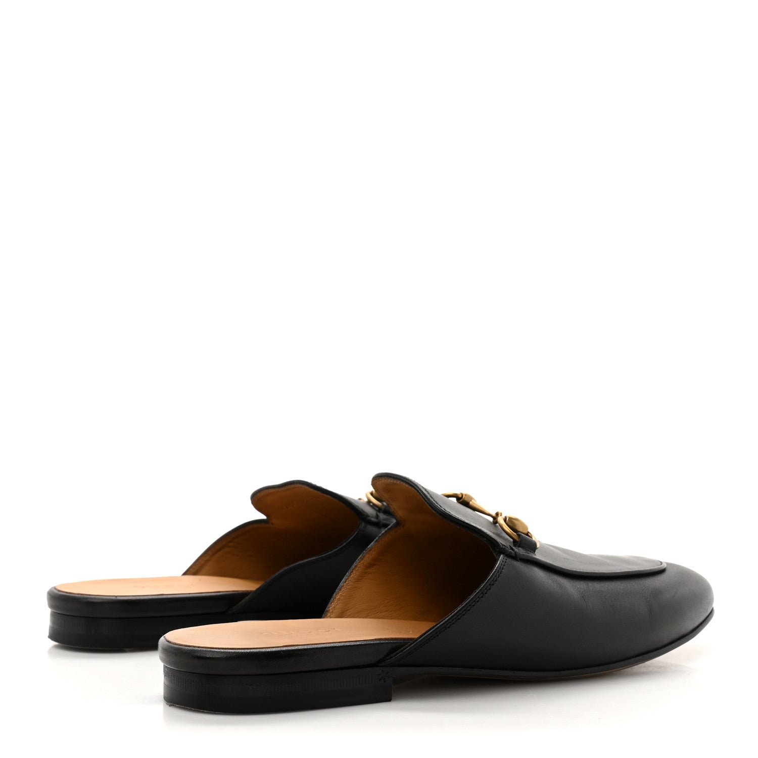 Calfskin Princetown Slippers 38 Black