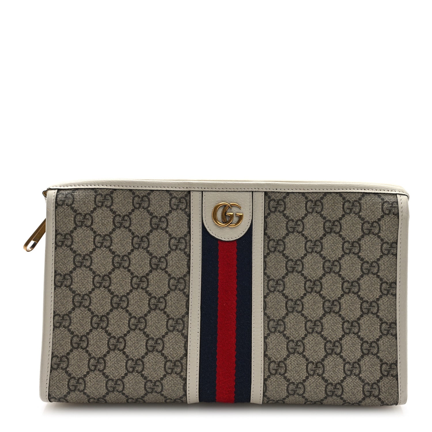 GG Supreme Monogram Web Toiletry Case White