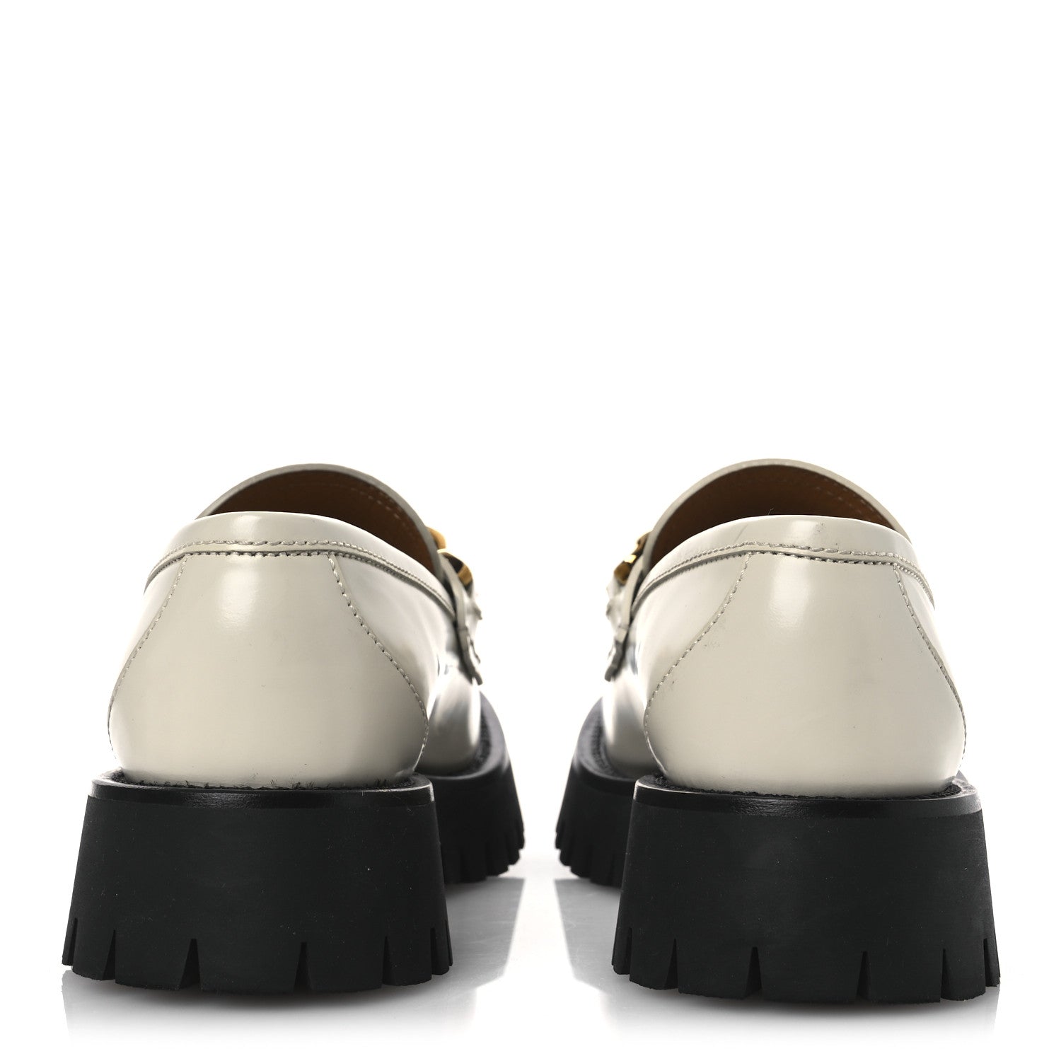 Cordovan Lux Womens Jeanne Platform Lug Sole 30/45mm Loafers 39 Mystic White