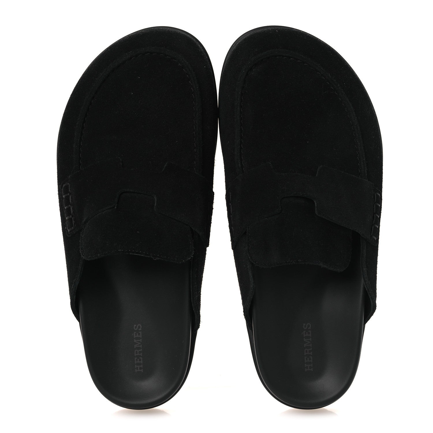 Suede Calfskin Go Mules 39 Black