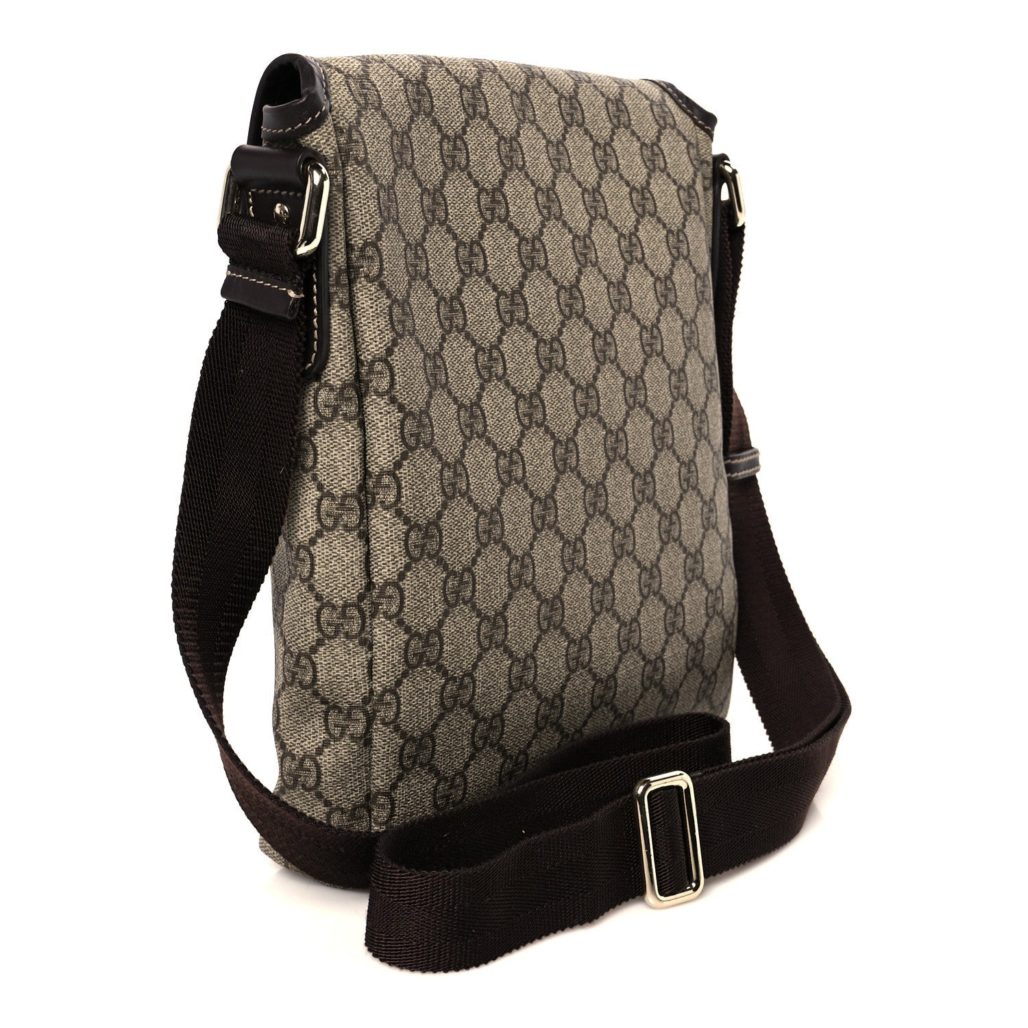 GG Plus Monogram Small Flap Messenger Bag Beige Dark Brown