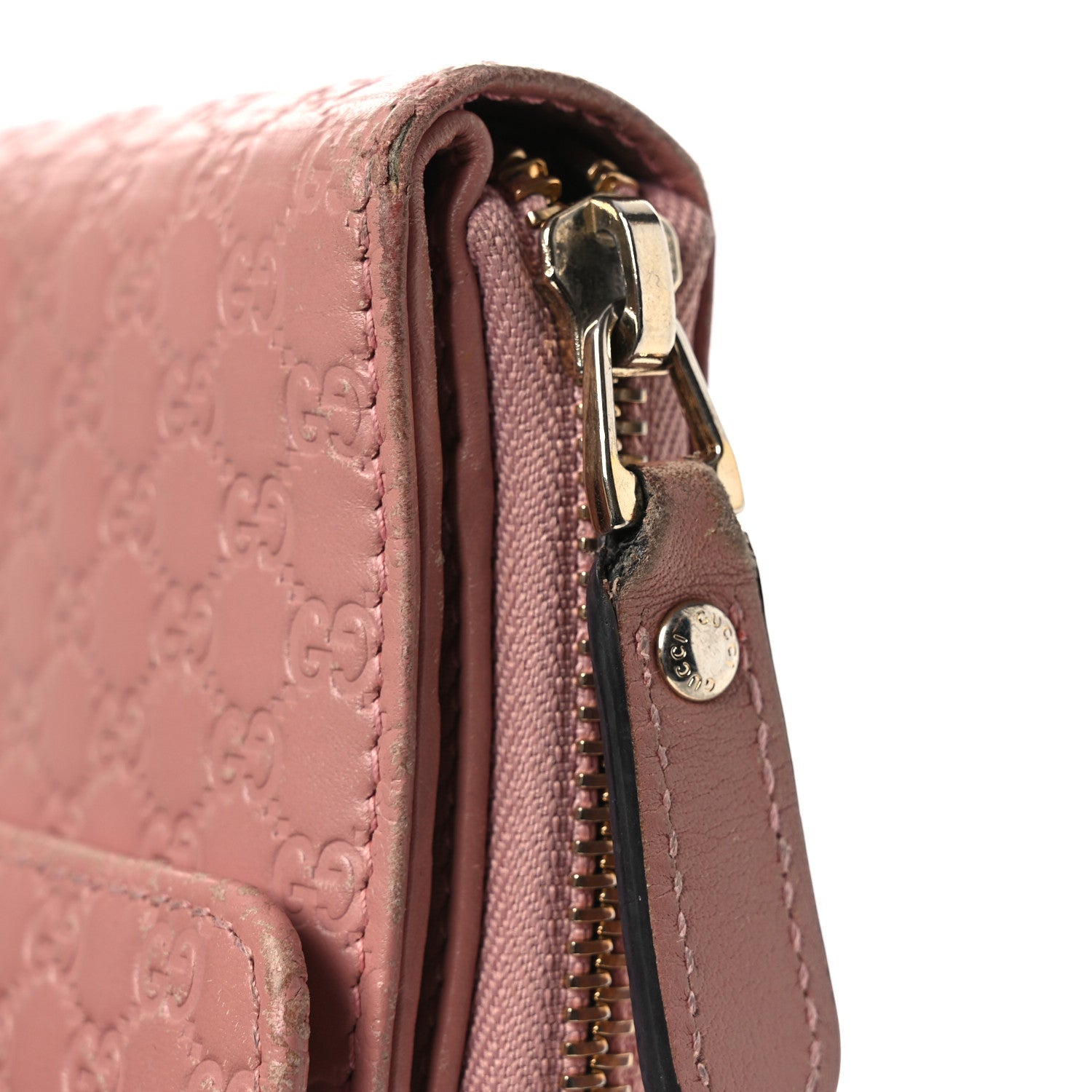 Soft Microguccissima Continental Zip Wallet Soft Pink