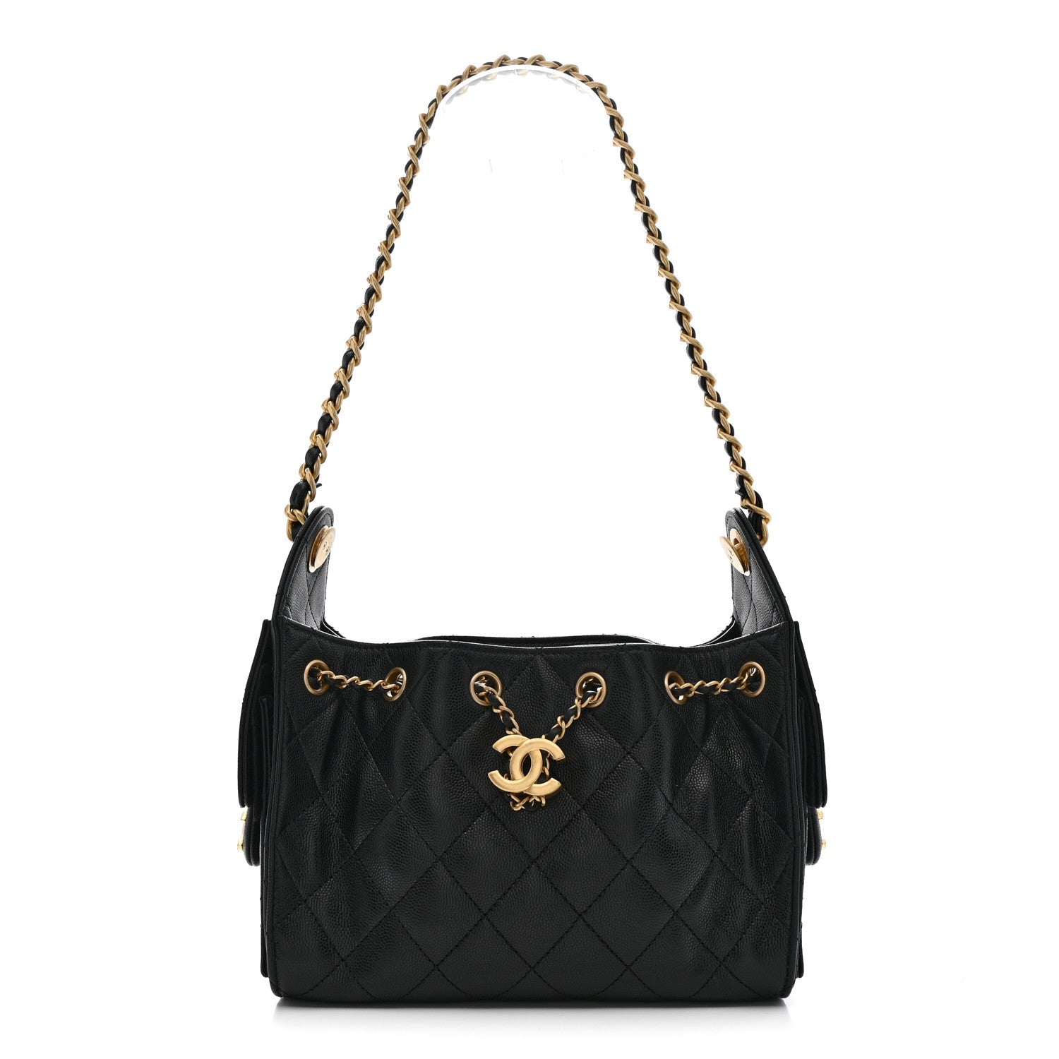 Caviar Quilted Mini Chanel 25 Handbag Black