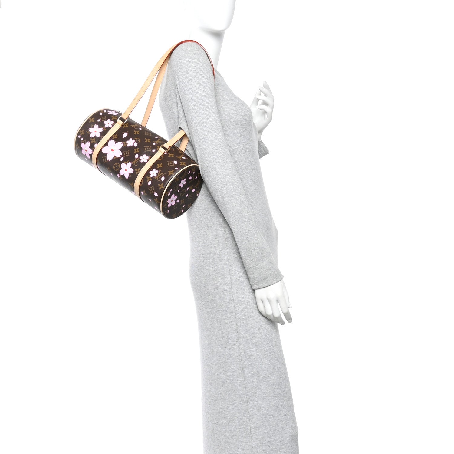LV X TM Monogram Cherry Blossom Papillon Sakura Brown