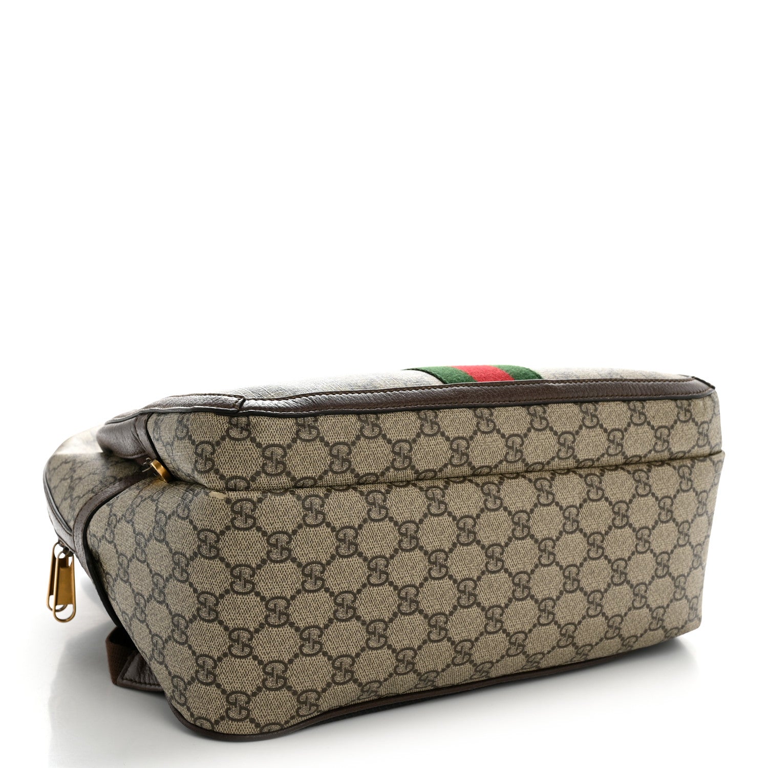 GG Supreme Monogram Medium Ophidia Day Backpack Brown