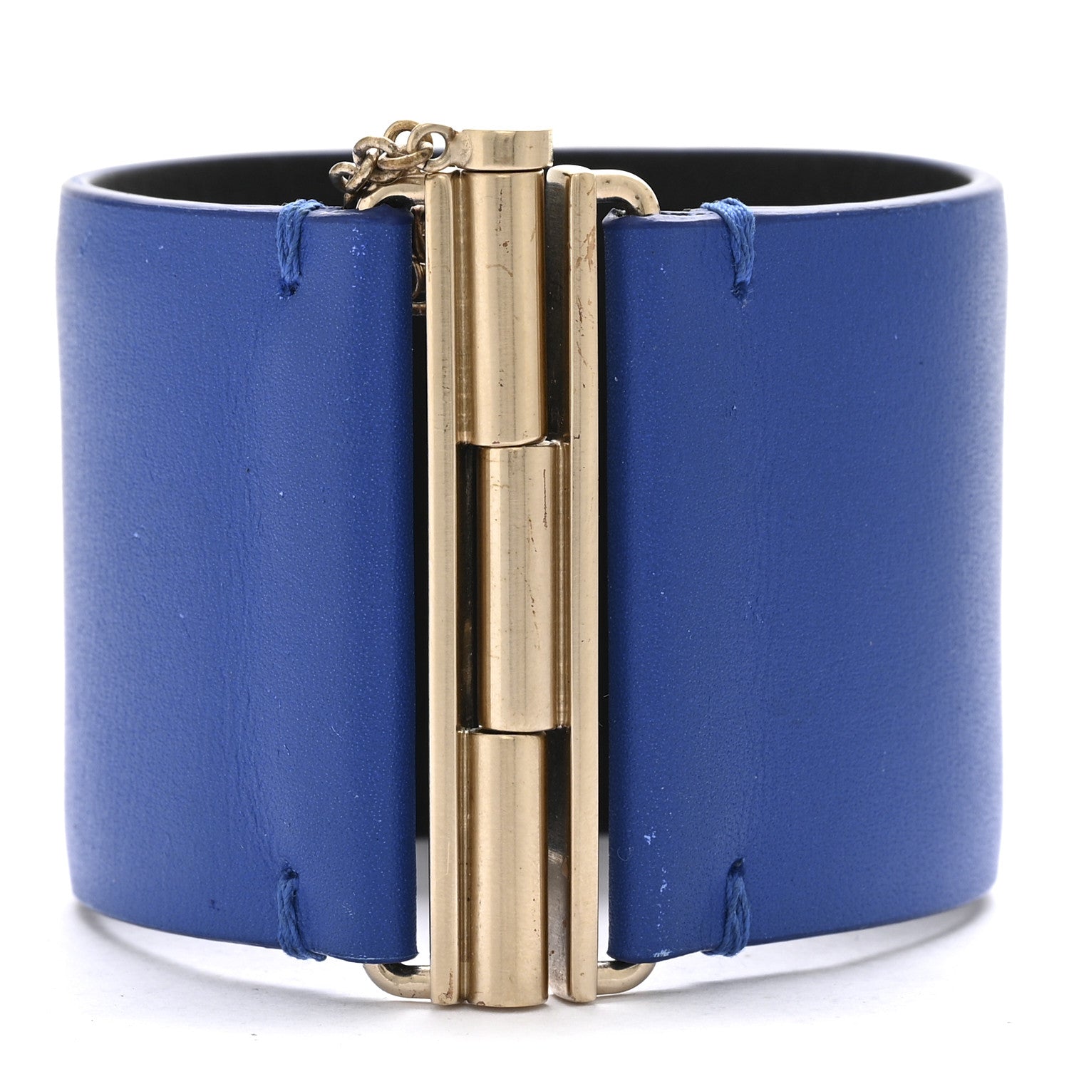 Calfskin CC Wide Cuff S Blue