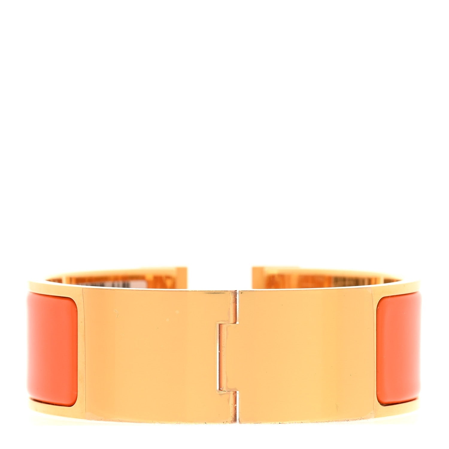 Enamel Wide Clic Clac H Bracelet PM Orange