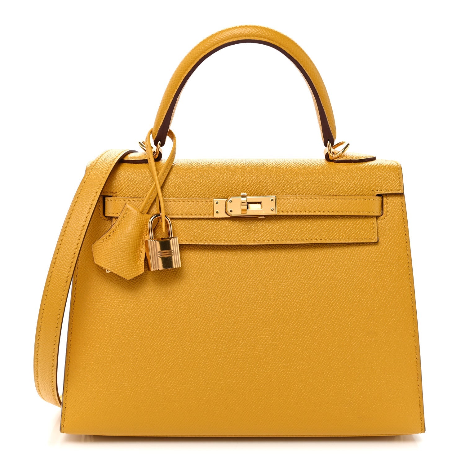 Epsom Kelly Sellier 25 Jaune Ambre