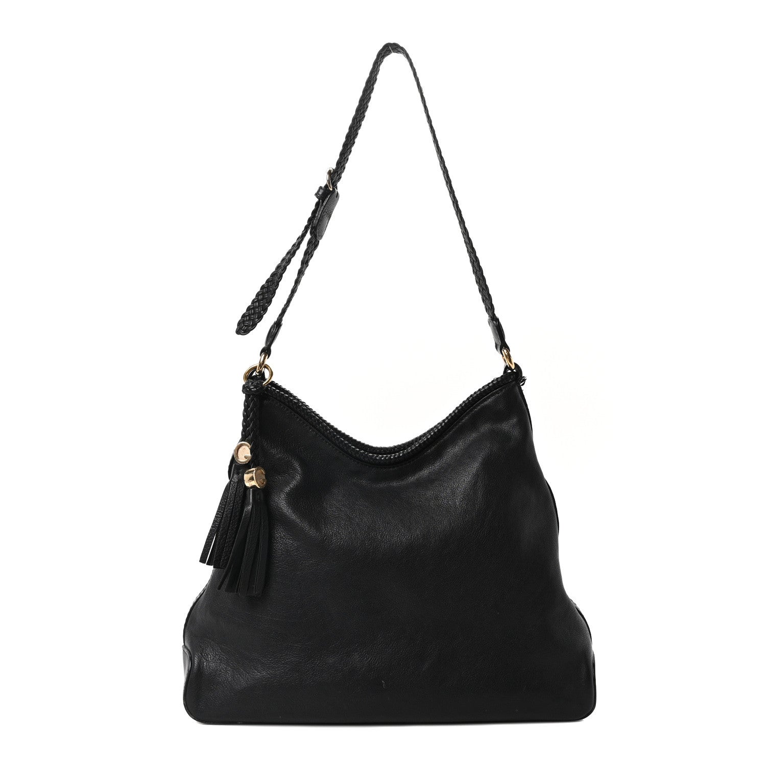 Pebbled Calfskin Medium Marrakech Hobo Black