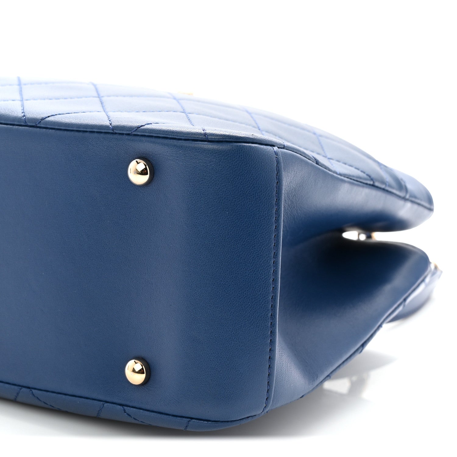 Lambskin Carry Chic Shopping Tote Blue
