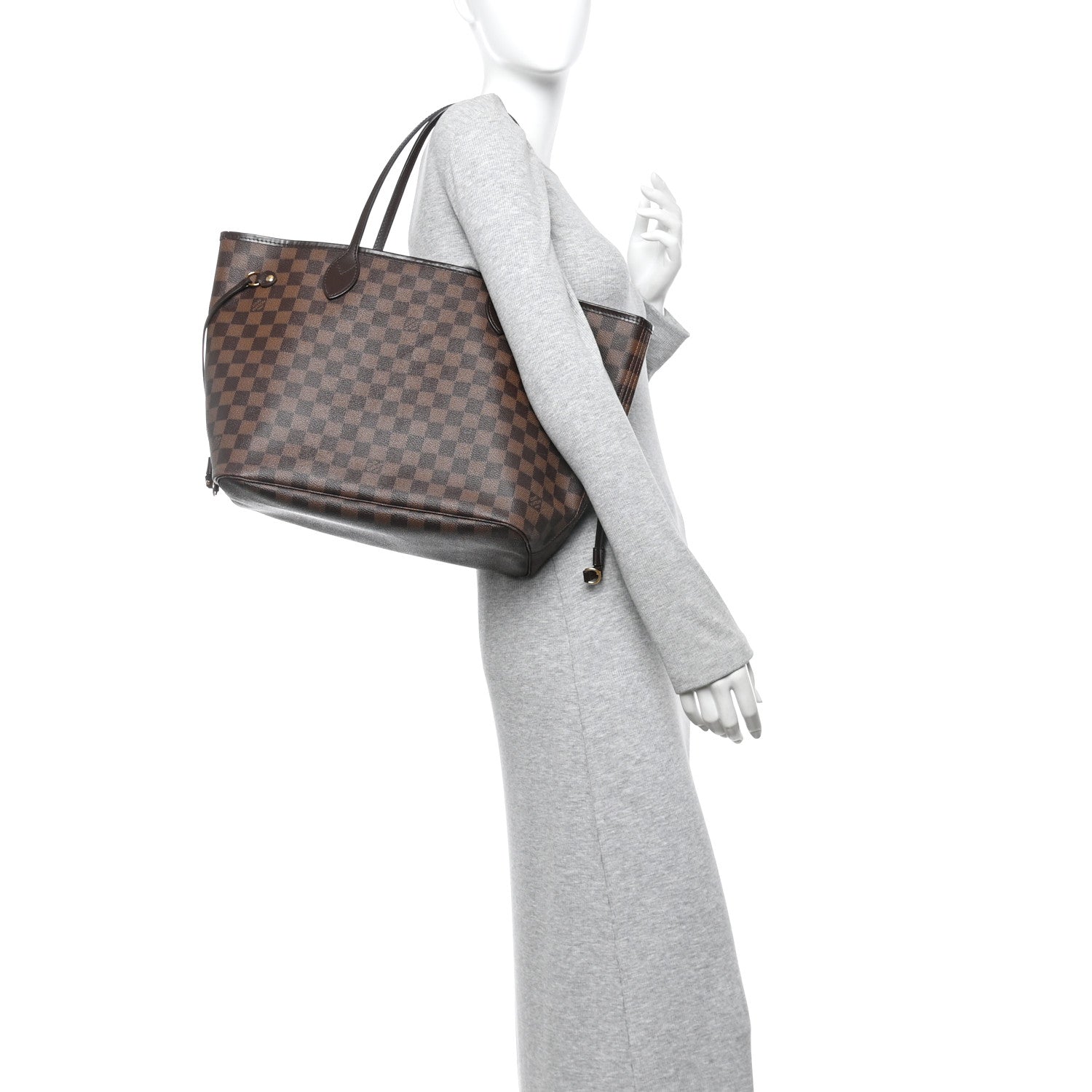 Damier Ebene Neo Neverfull MM Rose Ballerine