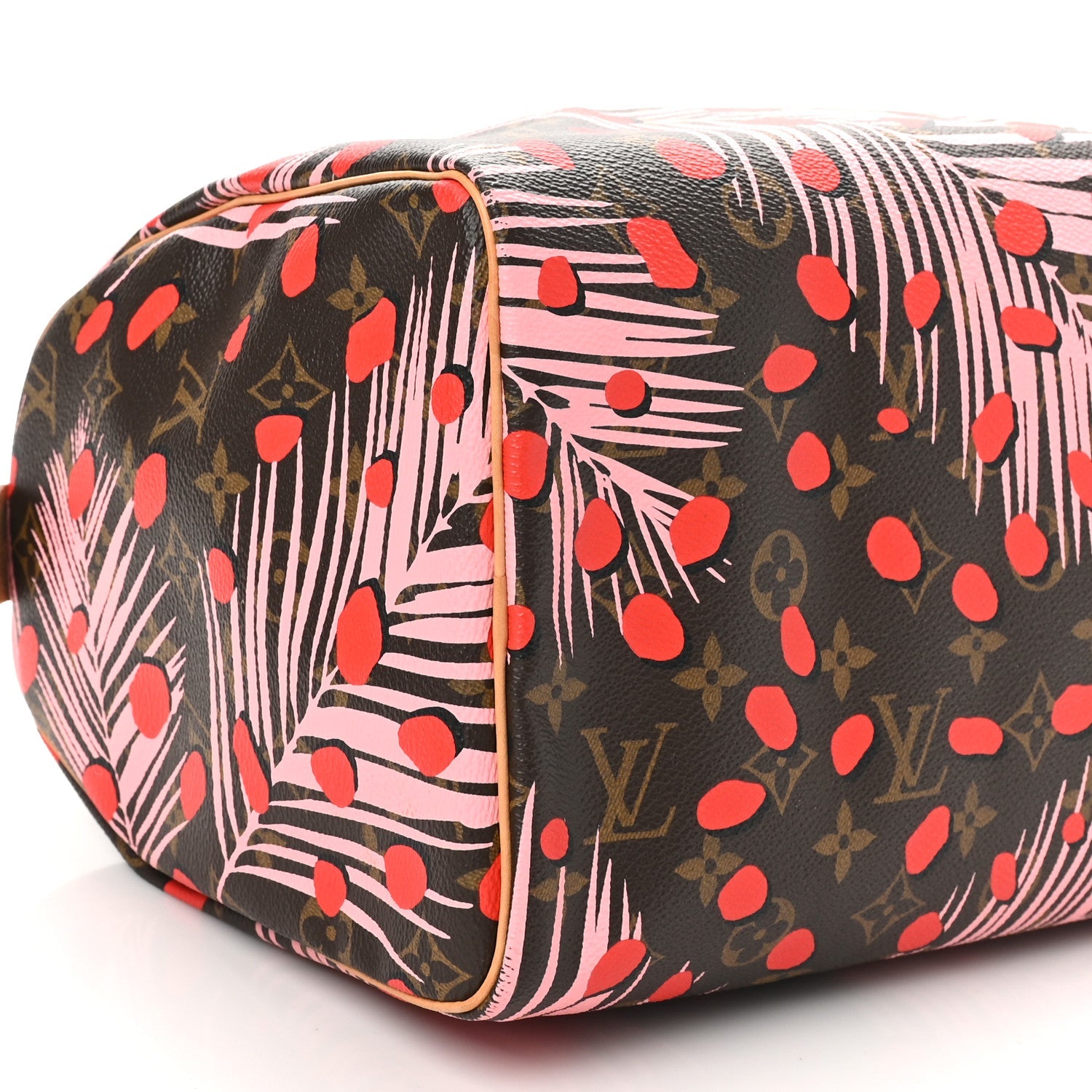 Monogram Jungle Dots Speedy 30 Sugar Pink Poppy