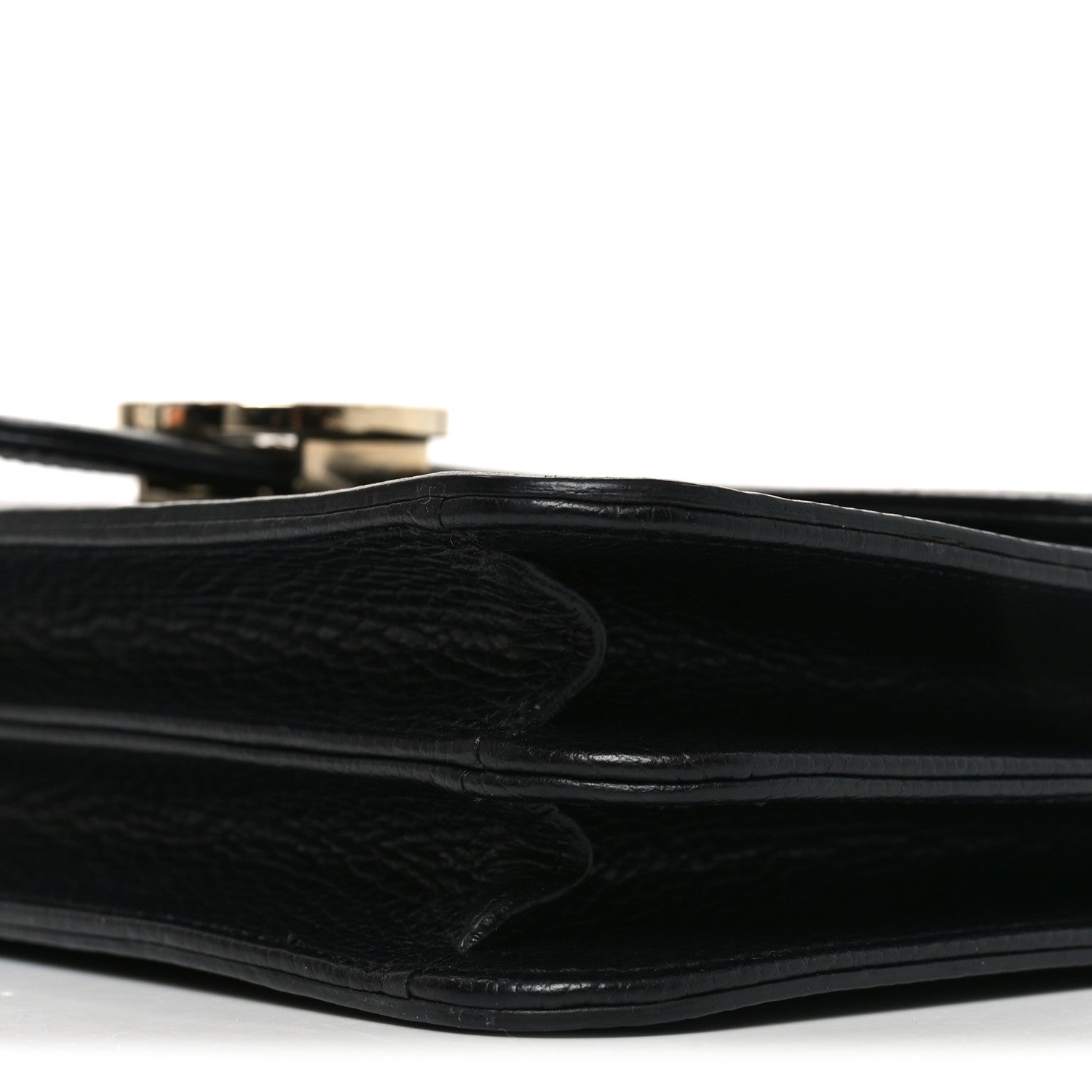 Dollar Calfskin Interlocking G Shoulder Bag Black