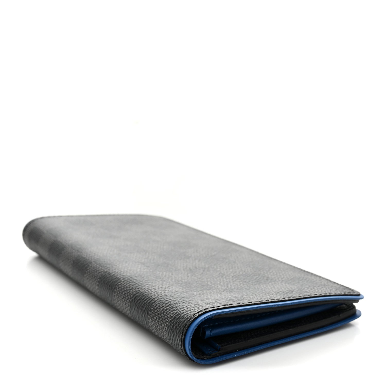 Damier Graphite Brazza Wallet Bleu Neon