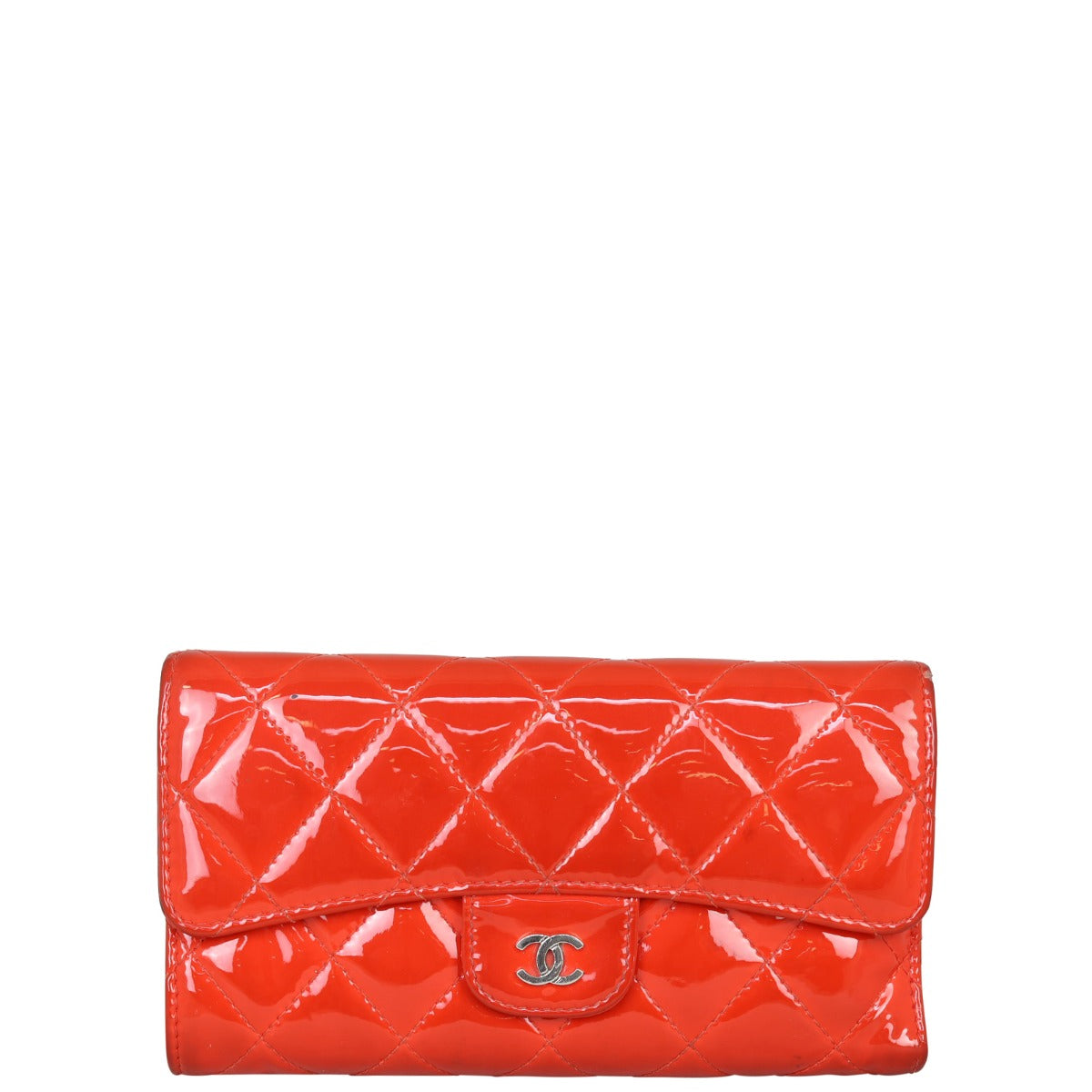 Chanel Classic Flap Long Wallet | Red Patent