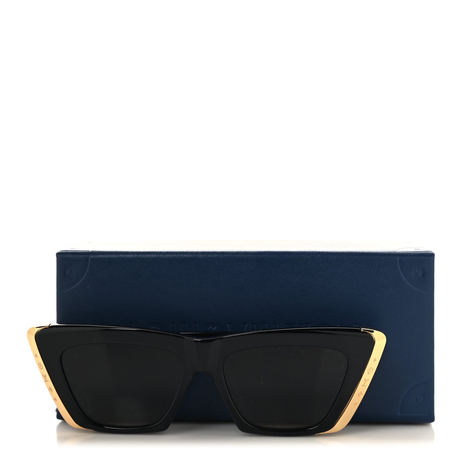 Acetate LV Moon Cat Eye Sunglasses Z1655E Black