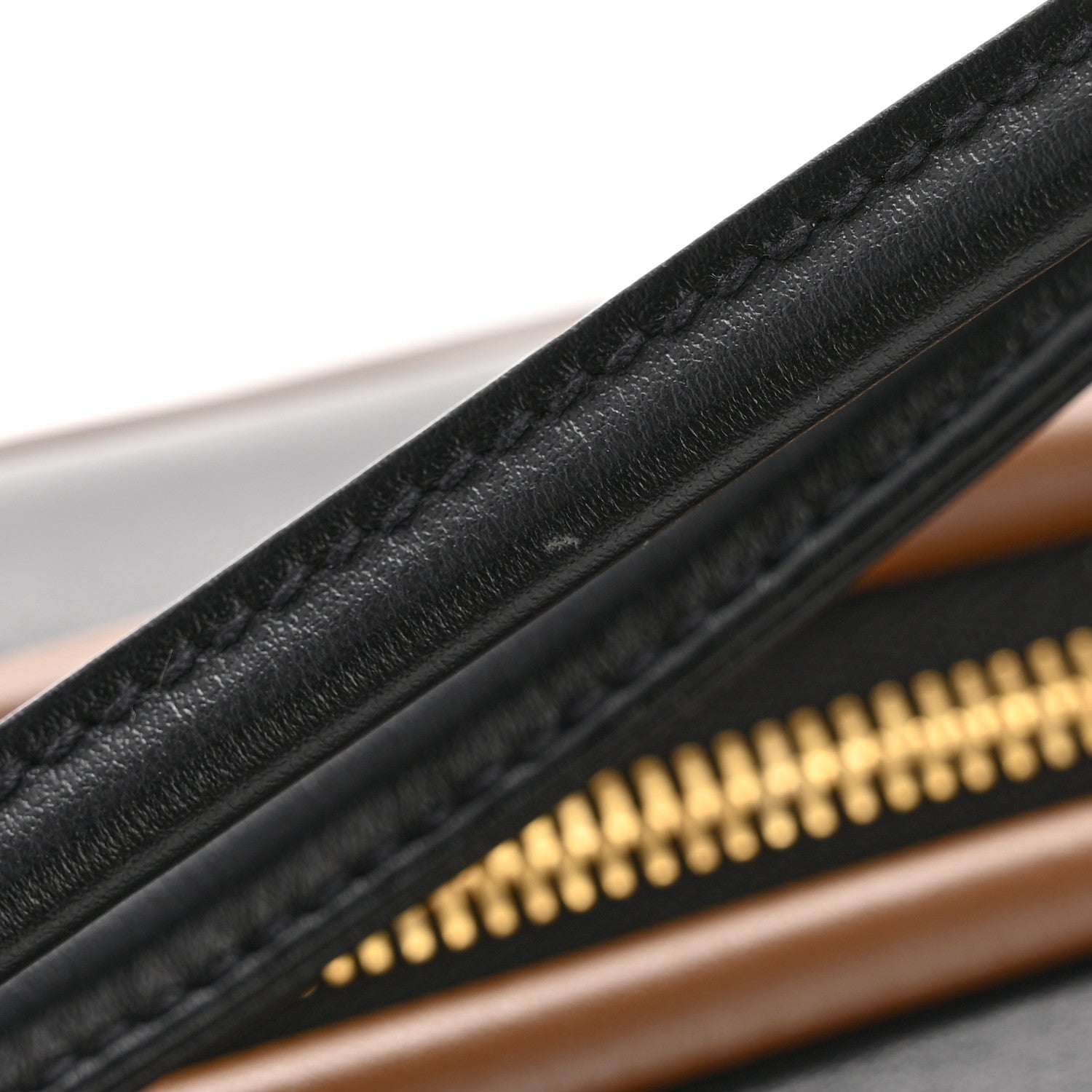 Soft Calfskin Swing Shoulder Bag Black Hazelnut