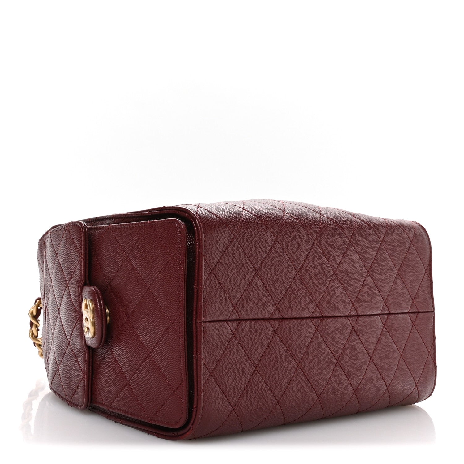 Caviar Quilted Small Chanel 25 Handbag Burgundy
