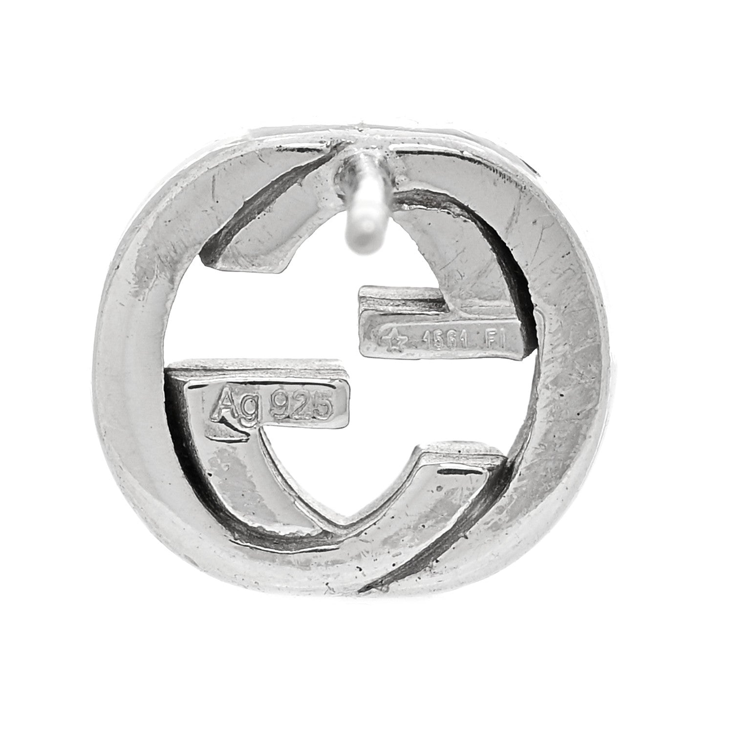 Sterling Silver Interlocking GG Stud Earrings