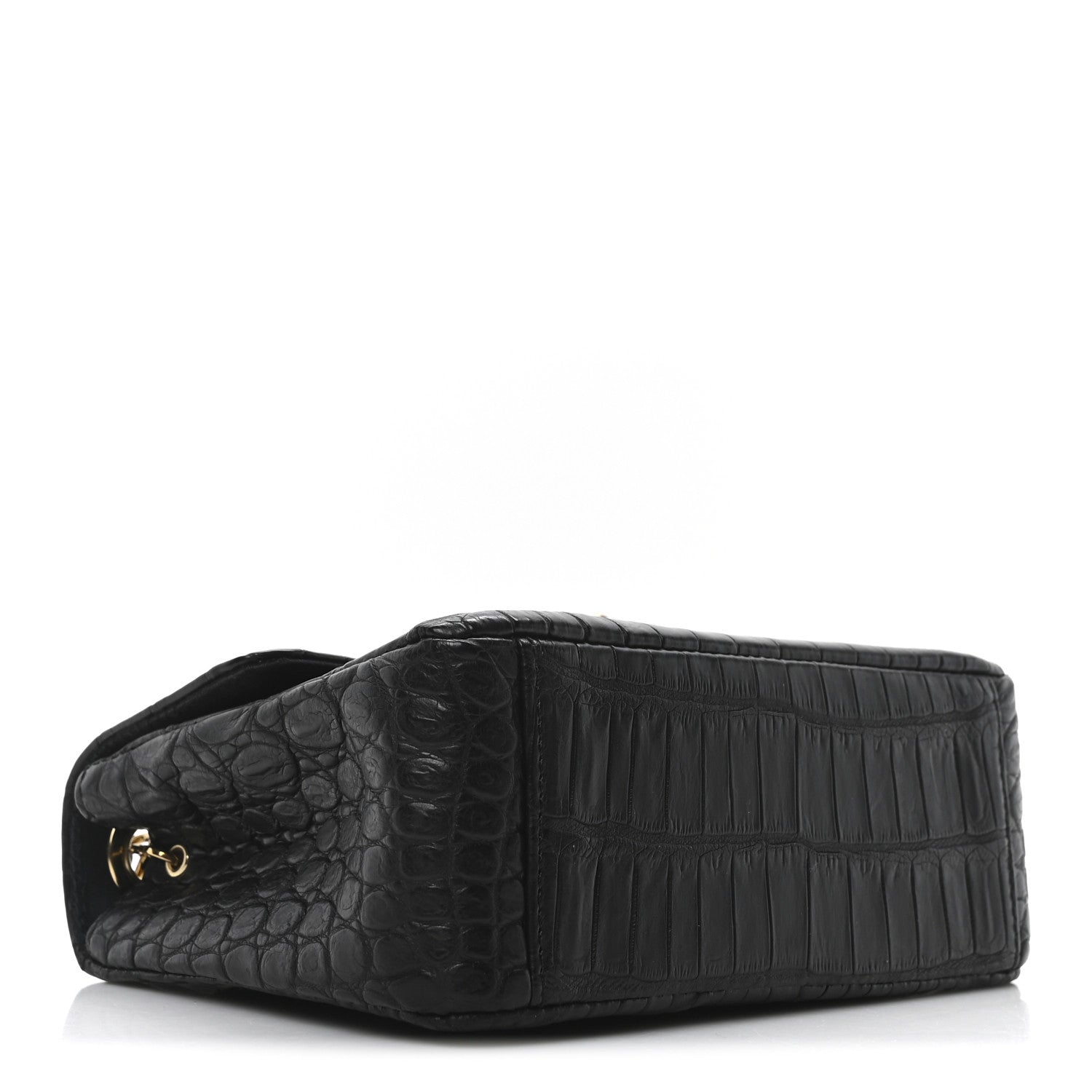 Matte Alligator Mini Square Flap Black