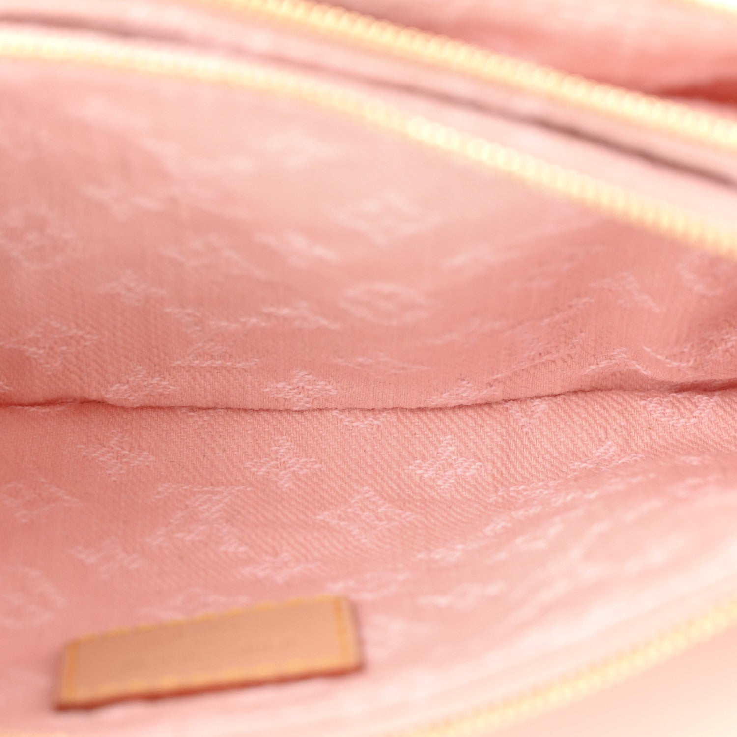 Monogram Denim Liv Pochette Washed Pink