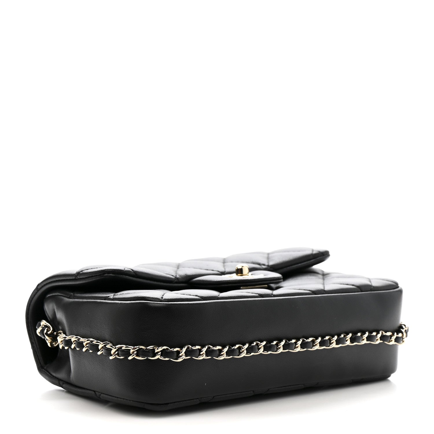 Lambskin Quilted Small My Precious Flap Black
