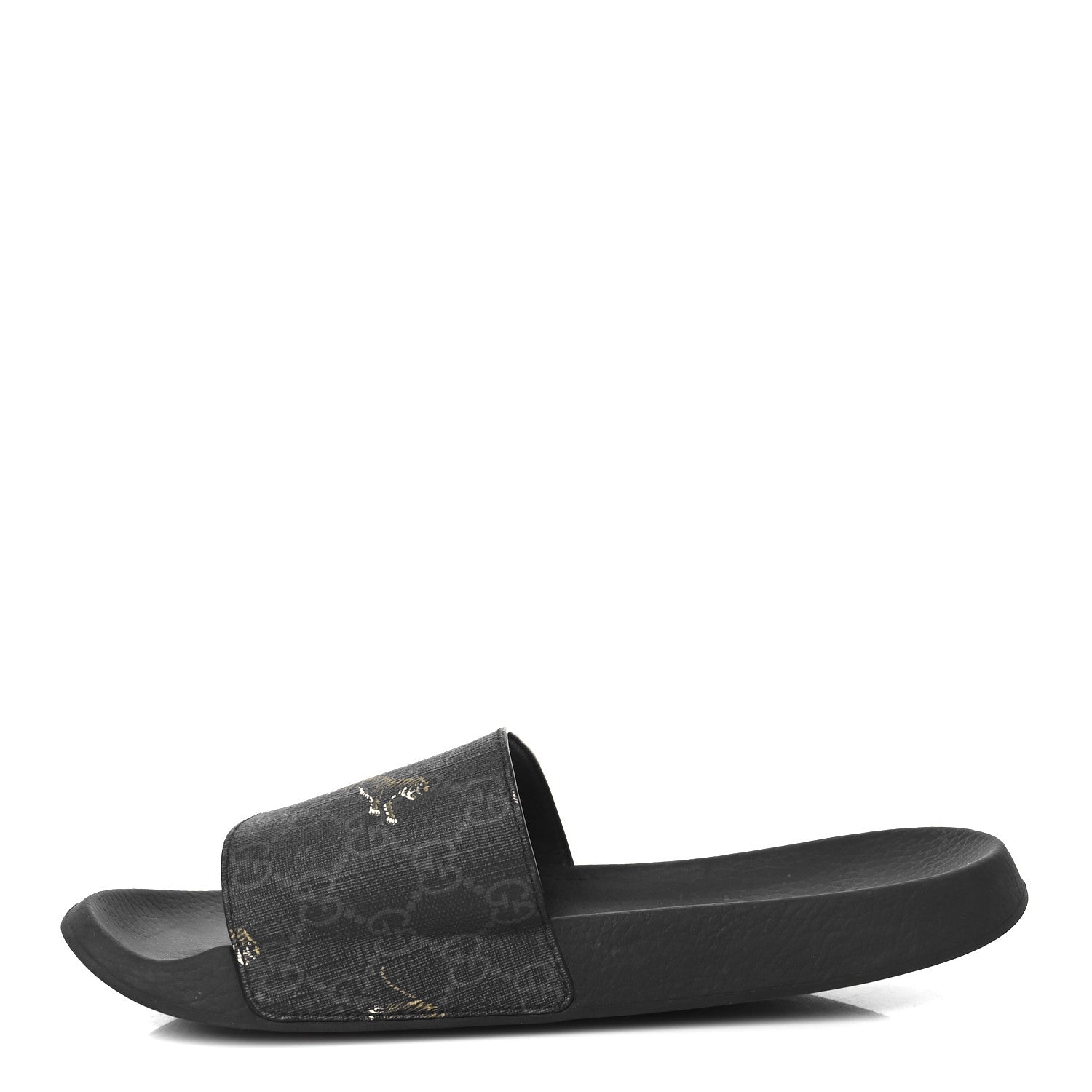 GG Supreme Monogram Tigers Mens Slide Sandals 10 Black Multicolor