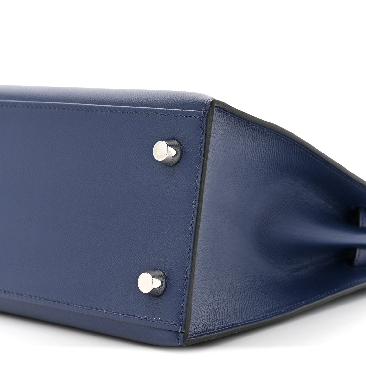 Madame Calfskin Kelly Sellier 25 Bleu Encre