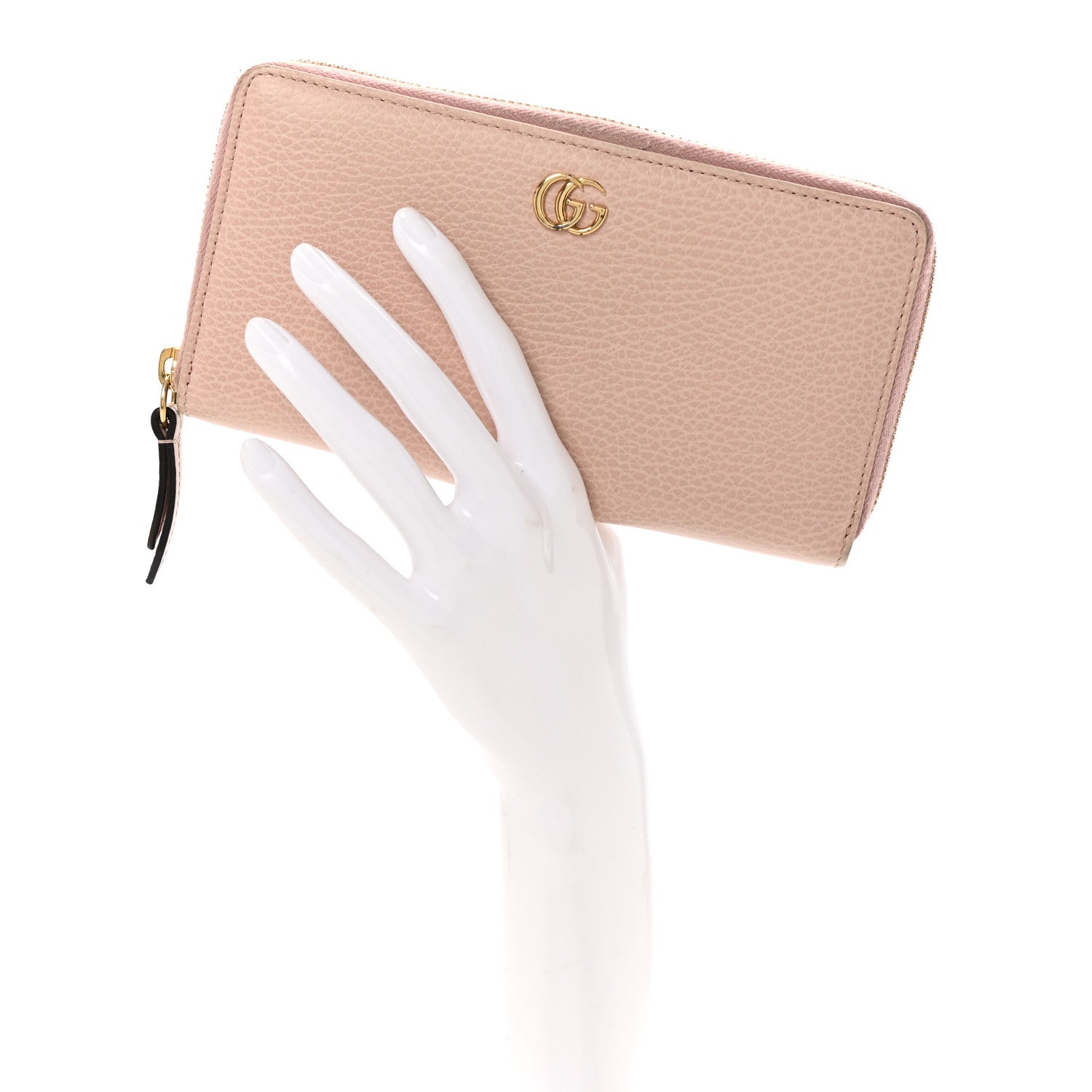 Dollar Calfskin GG Marmont Zip Around Wallet Perfect Pink