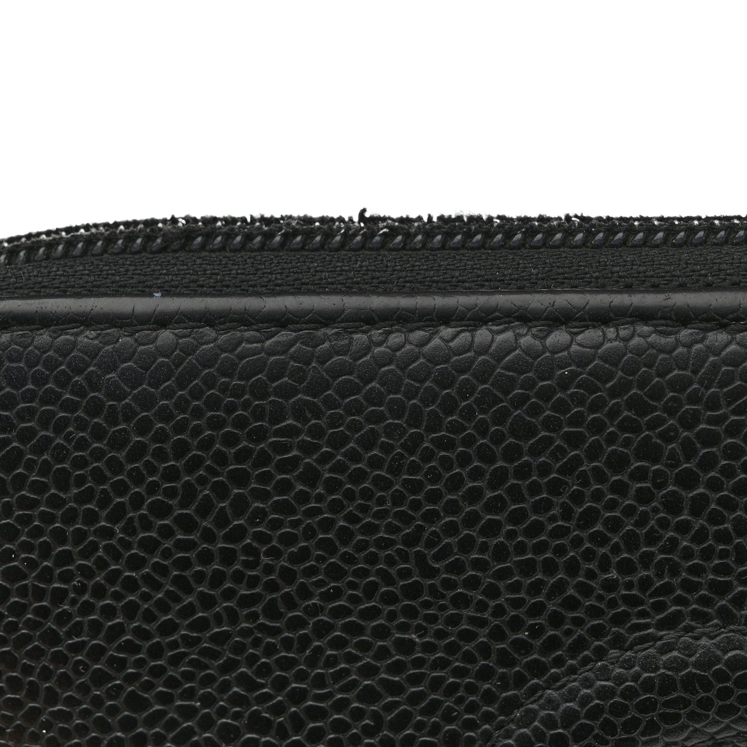Caviar Large Timeless CC Zip Around Organizer Wallet Black