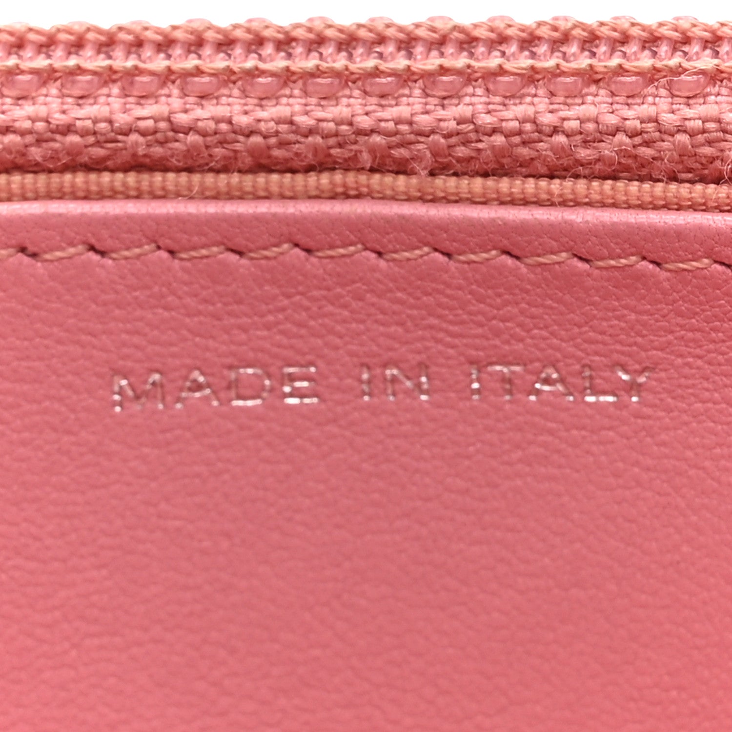 Lambskin Quilted CC Crossing Wallet On Chain WOC Pink