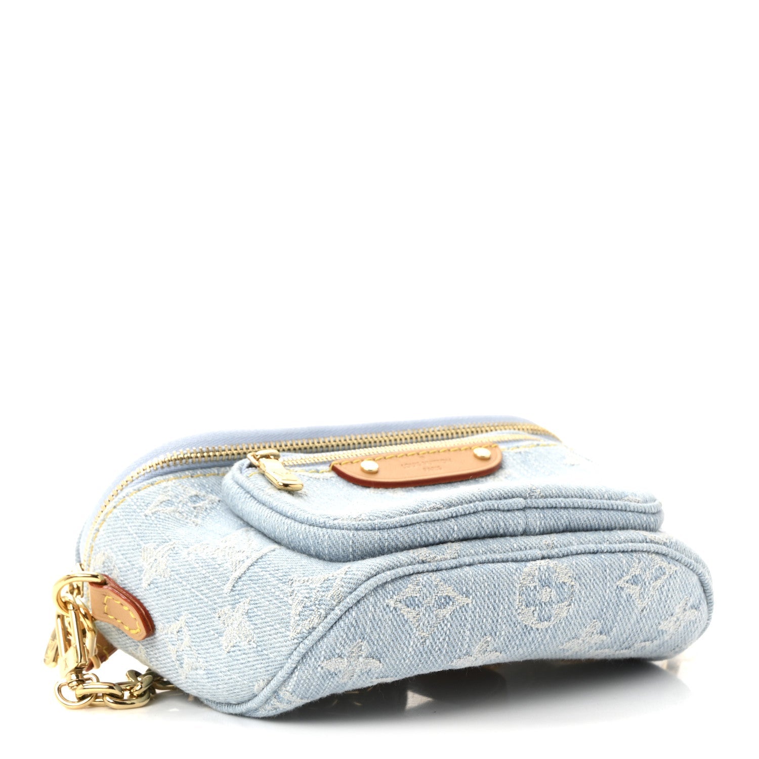 Monogram Denim Mini Bumbag Sky Blue