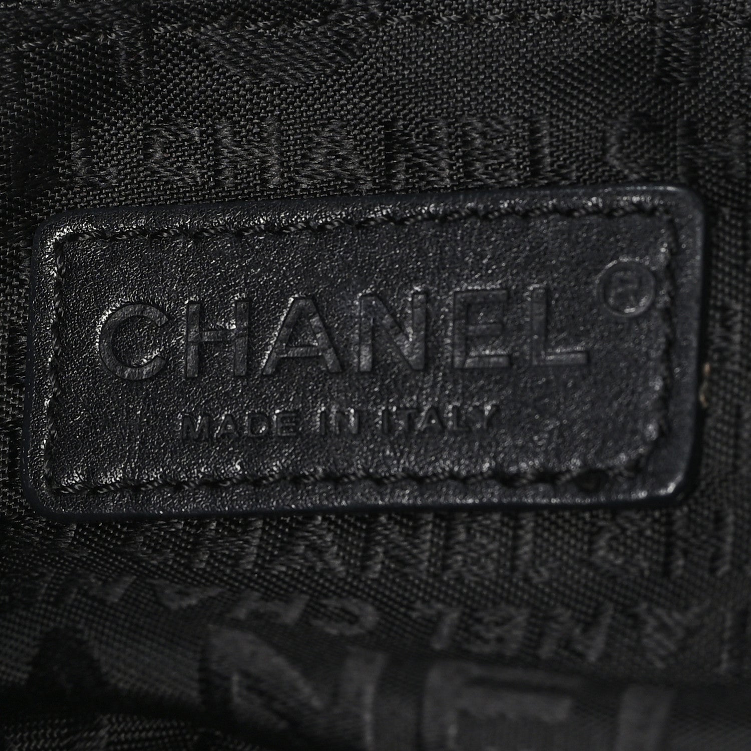 Lambskin Square Stitched Large Tote  Black